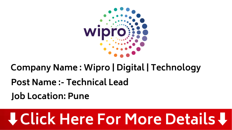 Wipro is Hiring For Technical Lead Job in Pune | Wipro is Hiring For Technical Lead Posts | Wipro Pune Recruitment 2024 | Wipro jobs technical lead in pune